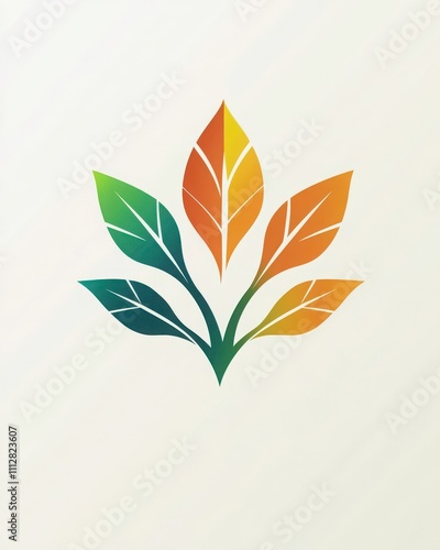 Vibrant Leaf Shape Design for Natural Themes