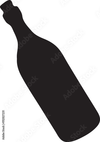 silhouette of a bottle of wine