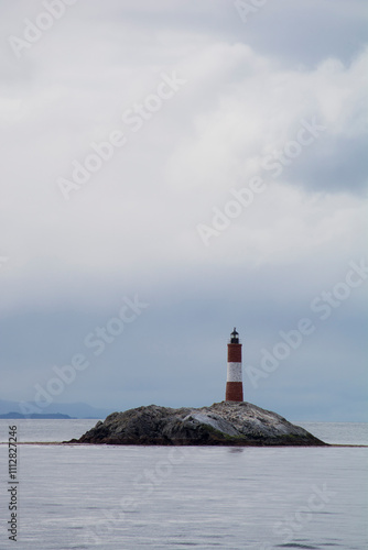 lighthouse on the coast. Canal Beagle, Ushuaia - Argentina