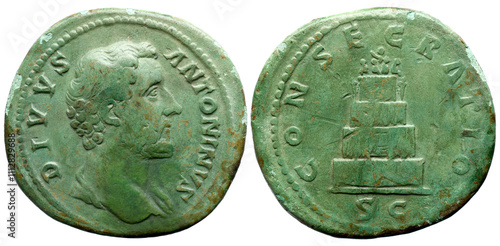 Imperio Romano
Divus Antoninus Pius Æ Sestertius. Roma, após 161 d.C. photo