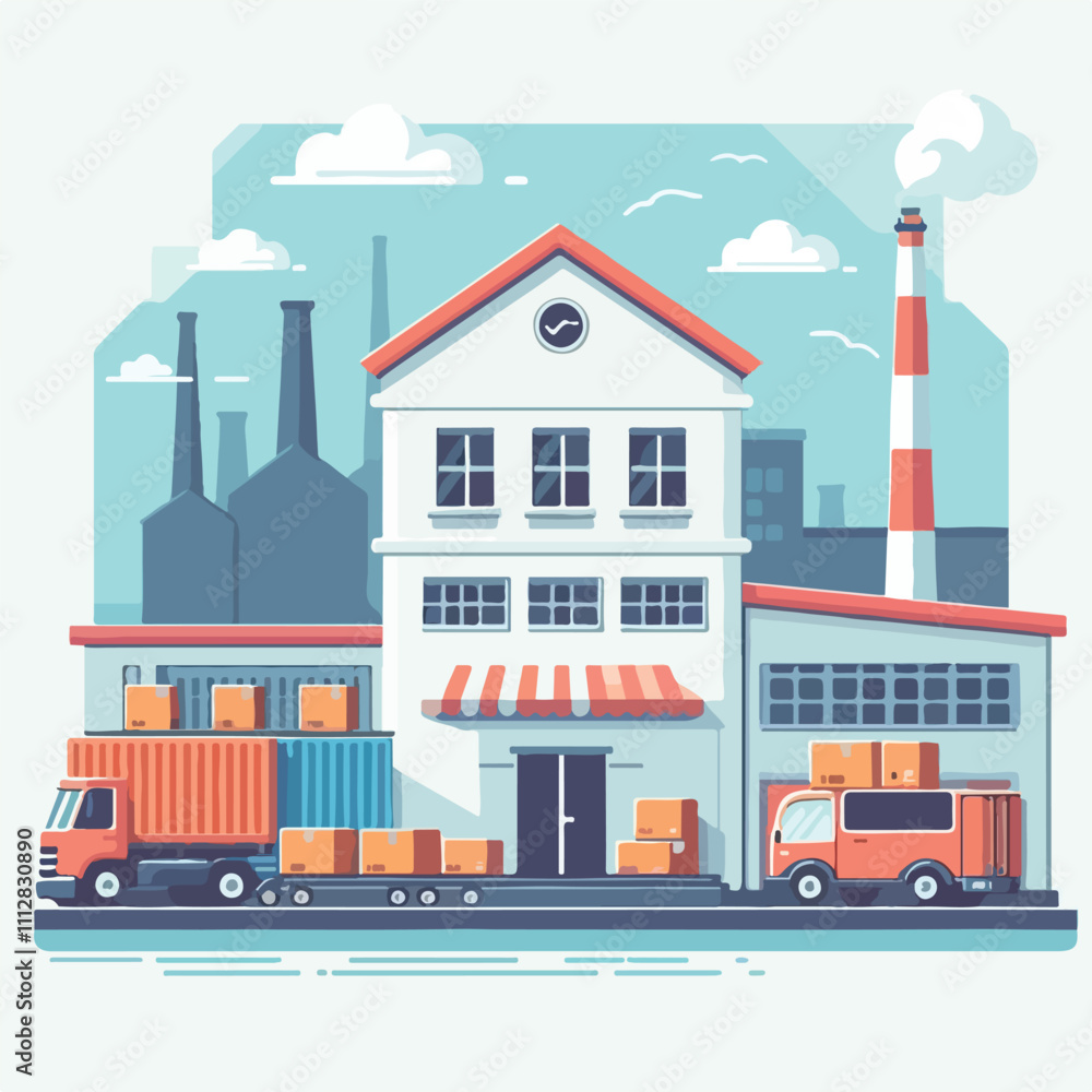 Naklejka premium warehouse vector