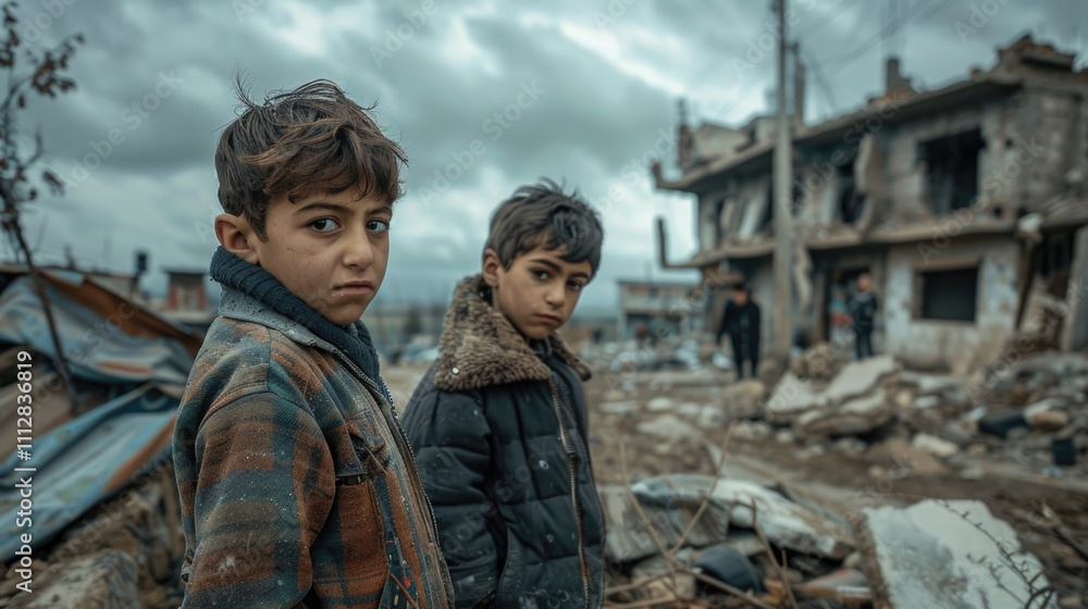 Poignant Portrayal of Children in a War-Torn Environment Poignant Portrayal of Children in a War-Torn Environment
