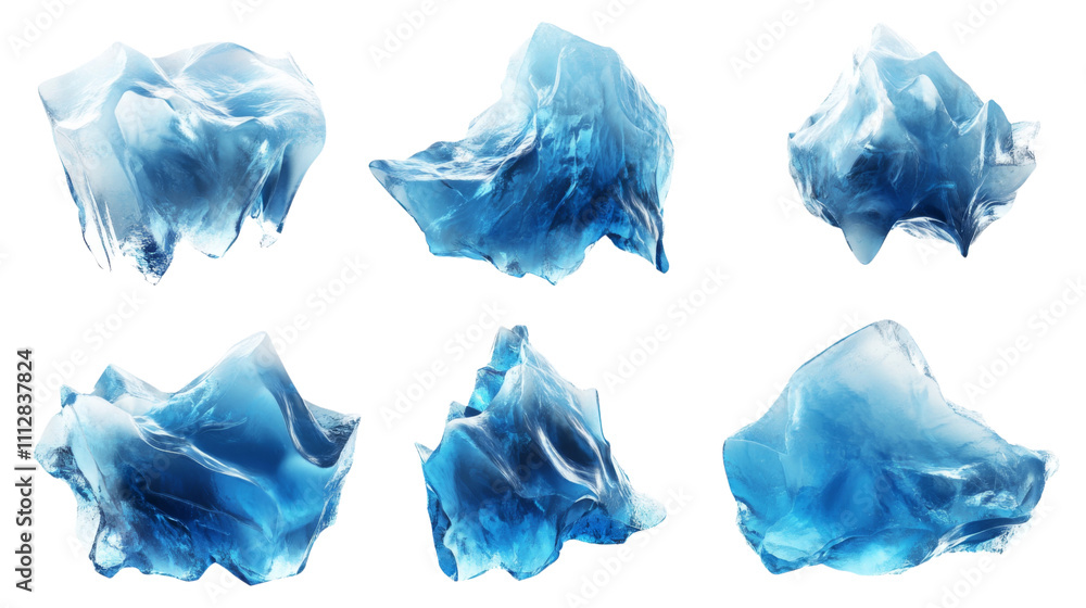 Obraz premium Icebergs transparent background