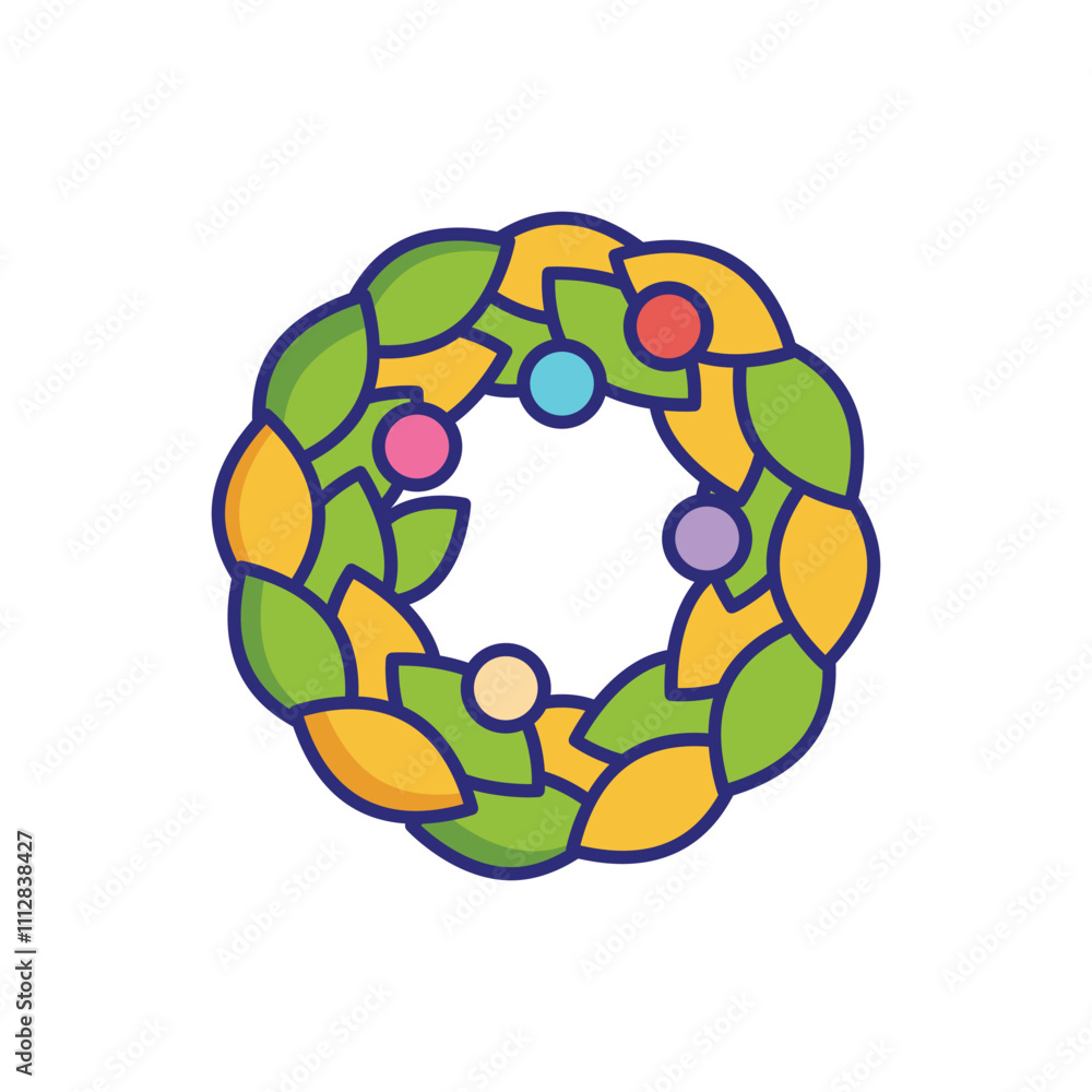 Wreath vector icon Wreath vector icon