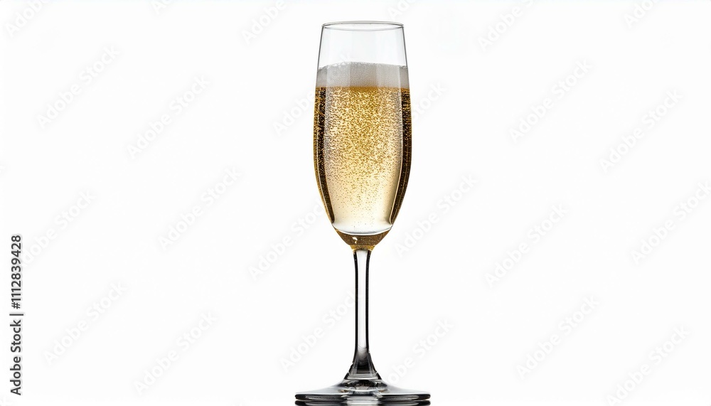 Glass of champagne isolated on a white background Glass of champagne isolated on a white background
