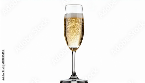 Glass of champagne isolated on a white background