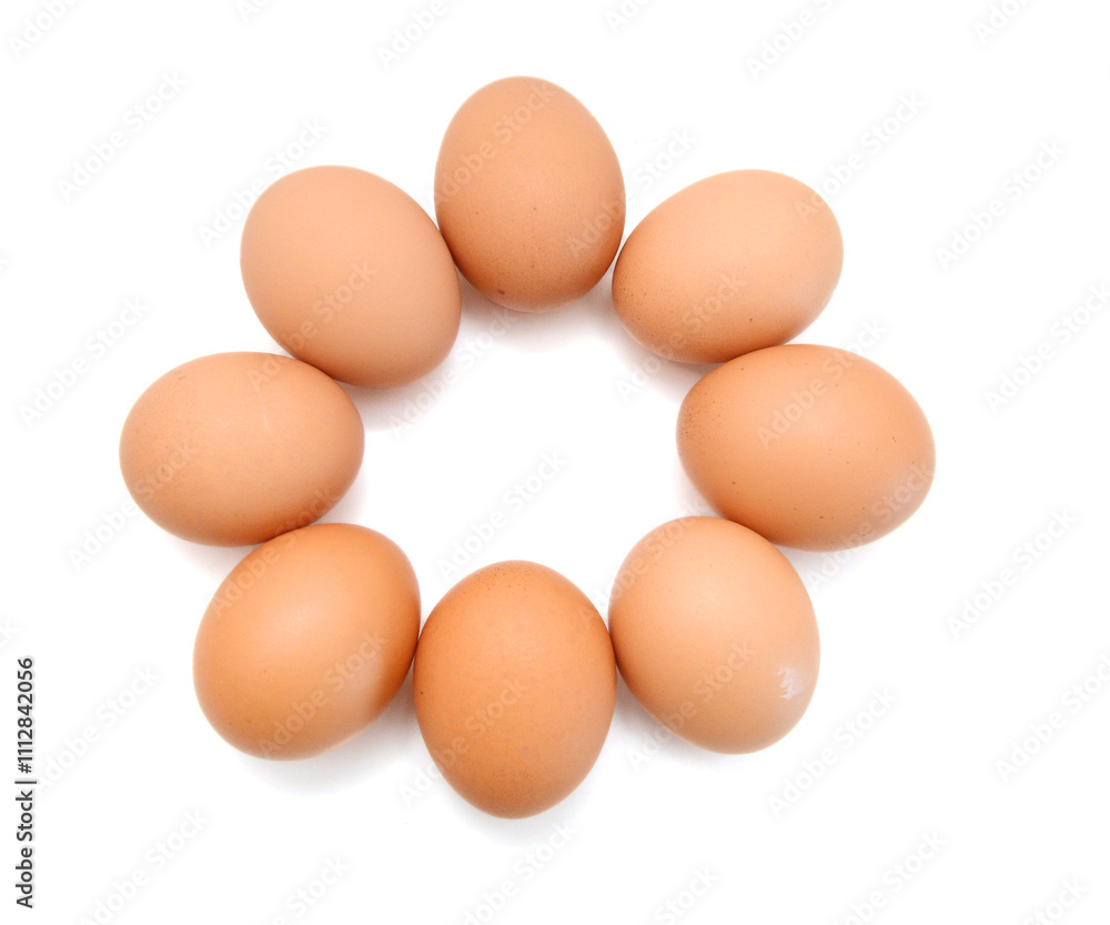 Raw eggs isolated on white background Raw eggs isolated on white background