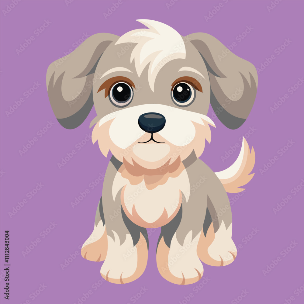 Fototapeta premium Adorable Little Dog with Fluffy Fur and Bright Eyes
