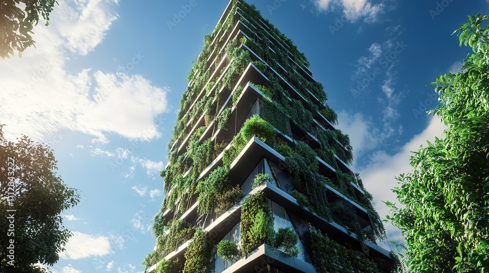 A vertical farm in an urban environment, using cutting-edge technology to maximize food production in limited space. A vertical farm in an urban environment, using cutting-edge technology to maximize food production in limited space.