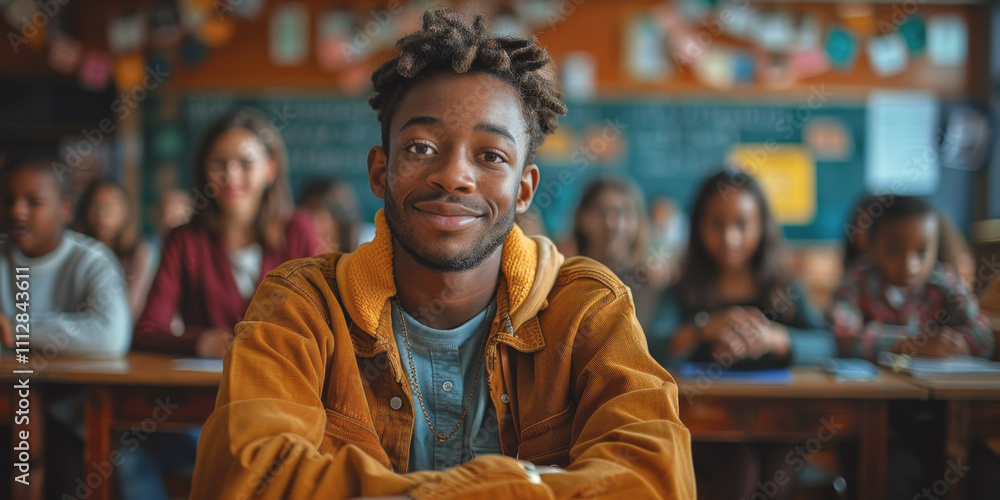 school teacher in classroom Generative AI school teacher in classroom Generative AI