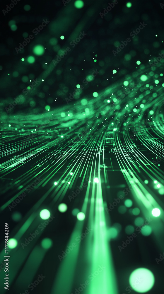 speed future technology green color vertical background ai generated visual concept speed future technology green color vertical background ai generated visual concept