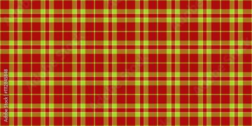 Repetition tartan texture pattern, premium plaid seamless textile. Styling fabric check background vector in amber and red colors.