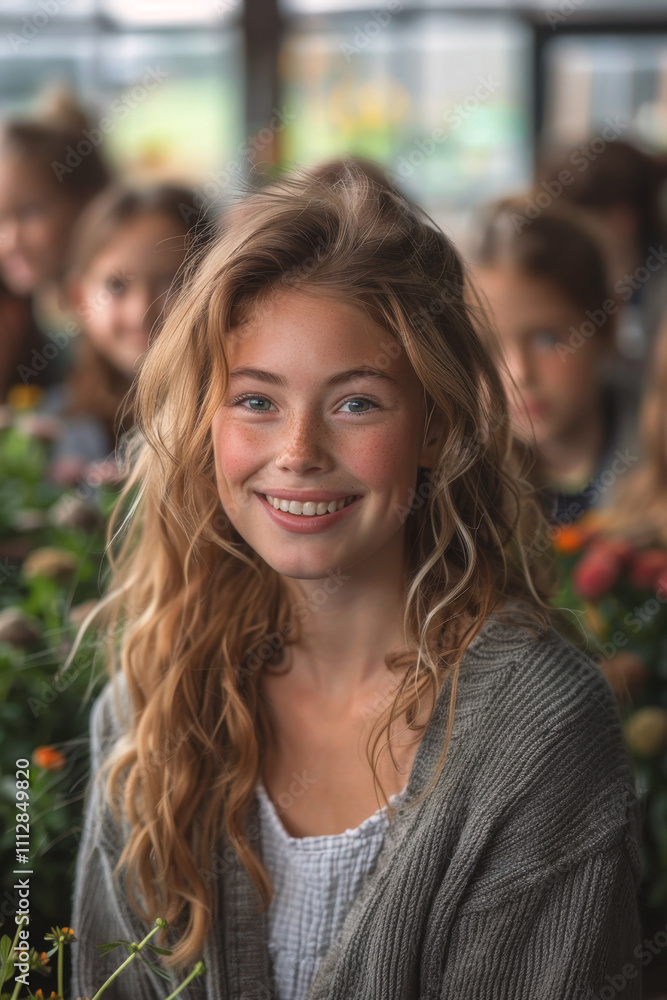 Fototapeta premium &nbsp;school teacher in classroom Generative AI