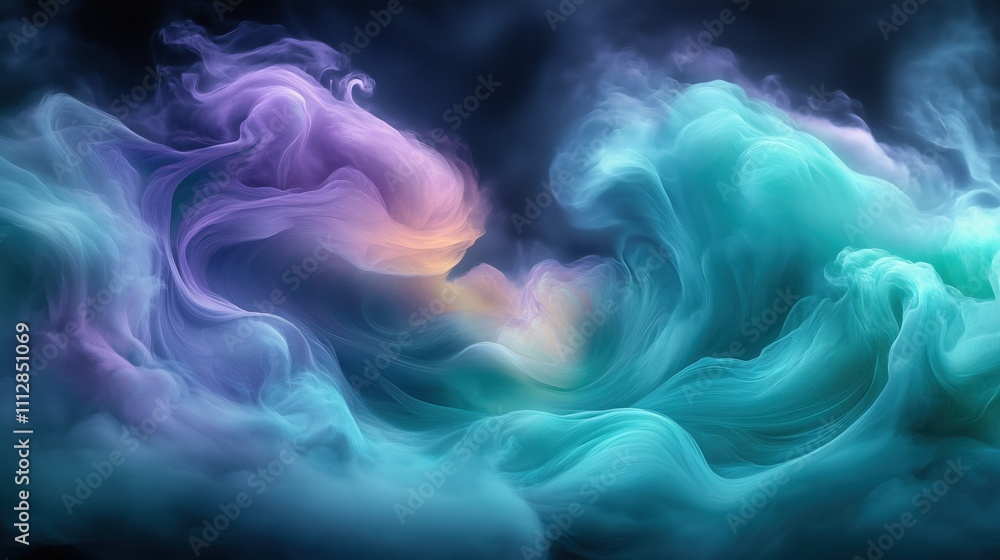 Fototapeta premium Colorful Swirls of Ethereal Smoke