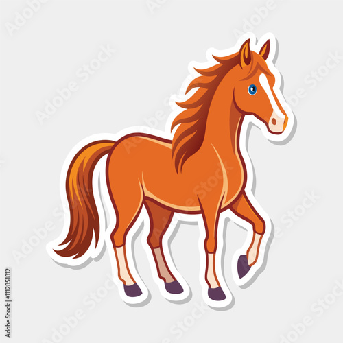 Charming Cartoon Horses Trotting Happily in Bright Colors on Playful Backgrounds for Kids and Animal Lovers Everywhere