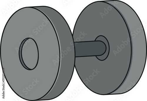 2d dumble icon illustration. Vector Weight Illustration with isolated Background. Biceps dumbles gym element vector.