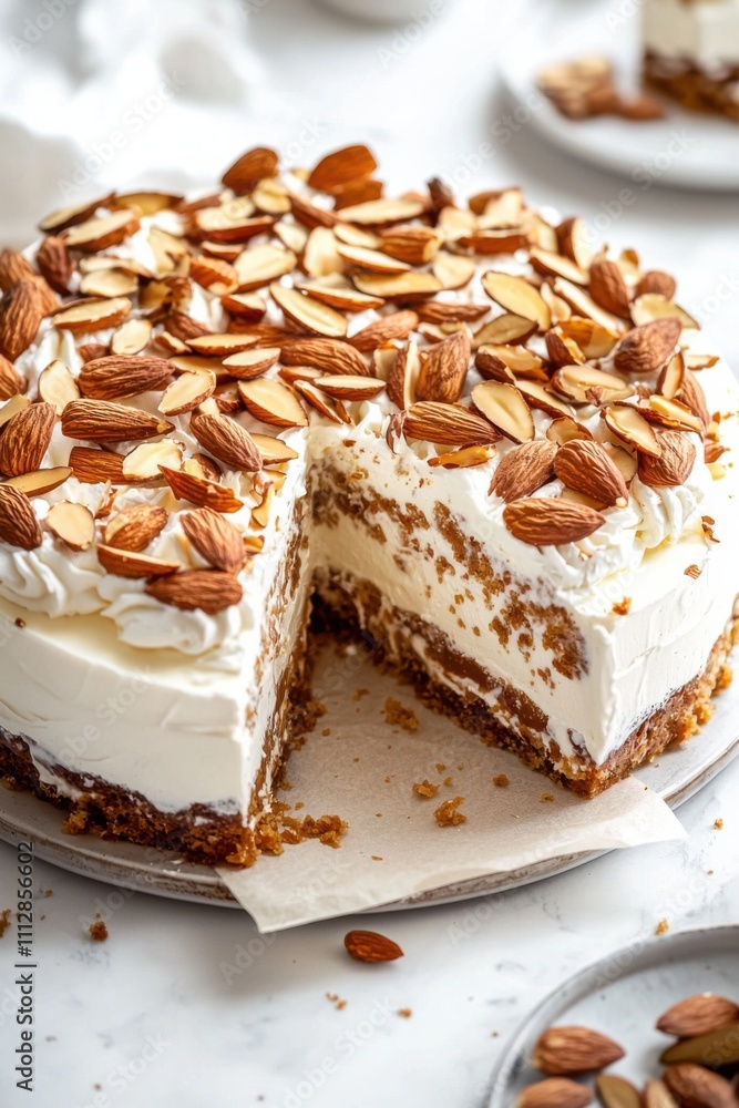 Indulge in this creamy, dreamy dessert. Topped with crunchy almonds, it's the perfect sweet treat for any occasion. Indulge in this creamy, dreamy dessert. Topped with crunchy almonds, it's the perfect sweet treat for any occasion.