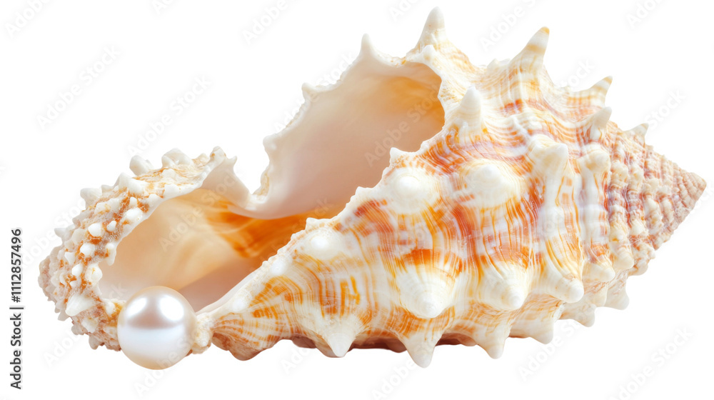 Seashell with pearl transparent background Seashell with pearl transparent background