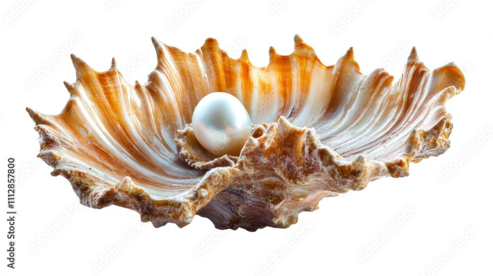 Seashell with pearl transparent background Seashell with pearl transparent background