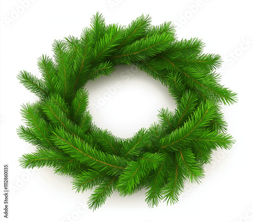 Christmas wreath isolated on a white background