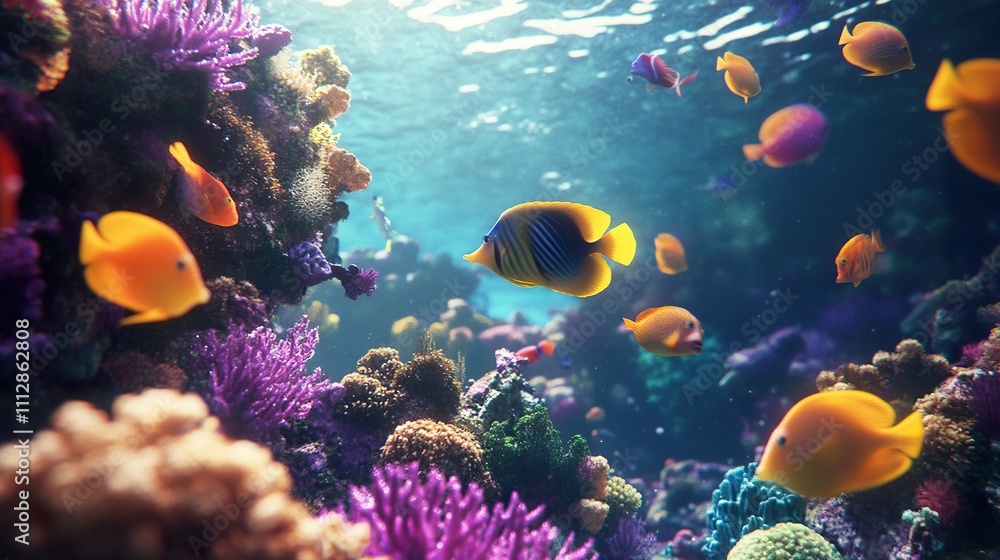 A vibrant coral reef underwater scene teeming with colorful fish and marine life, showcasing the beauty of the ocean. A vibrant coral reef underwater scene teeming with colorful fish and marine life, showcasing the beauty of the ocean.
