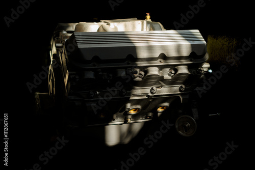 Still life of a automobile engine photo