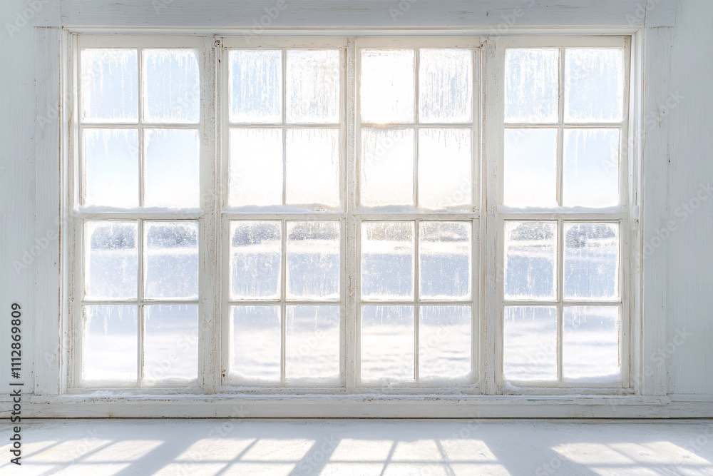 frosted windowpanes with sunlight streaming through creating soft shadows and a tranquil winter atmosphere inside the room
frosted windowpanes with sunlight streaming through creating soft shadows and a tranquil winter atmosphere inside the room