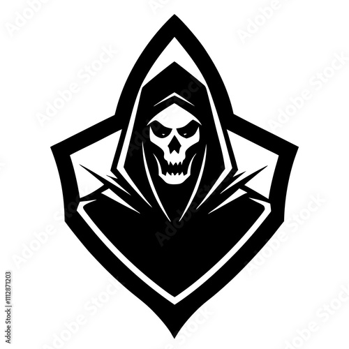 Necromancer Esport Mascot silhouette vector