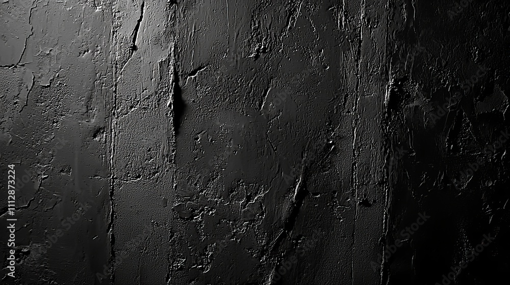 Obraz premium A black and white photo of a wall with peeling paint