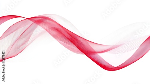 A red and white abstract background with wavy lines