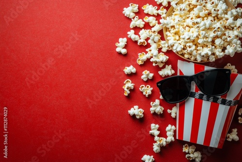 Delightful snack preparation for an entertaining movie night with popcorn and...