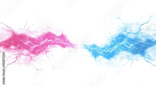 A blue and pink abstract background with a white background