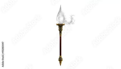 magic staff on a white background isolated with white highlights, png photo