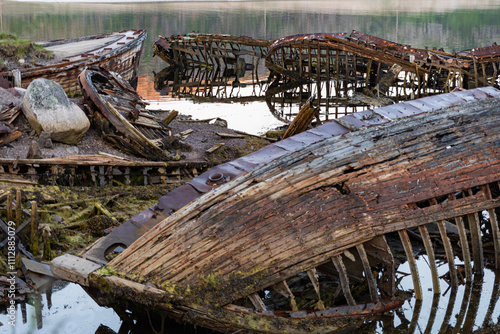 Abandoned Shipwrecks on Shoreline
 photo