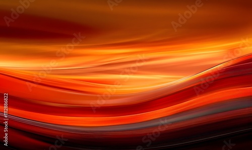 Abstract dynamic orange and red flowing lines.