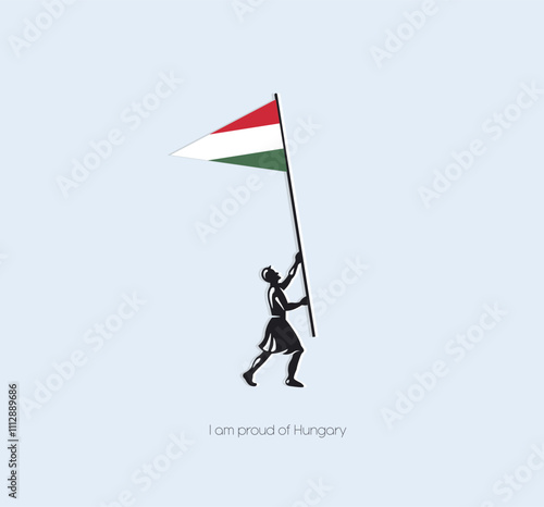 day of pride in your country. A beautiful postcard for any projects. Hungary