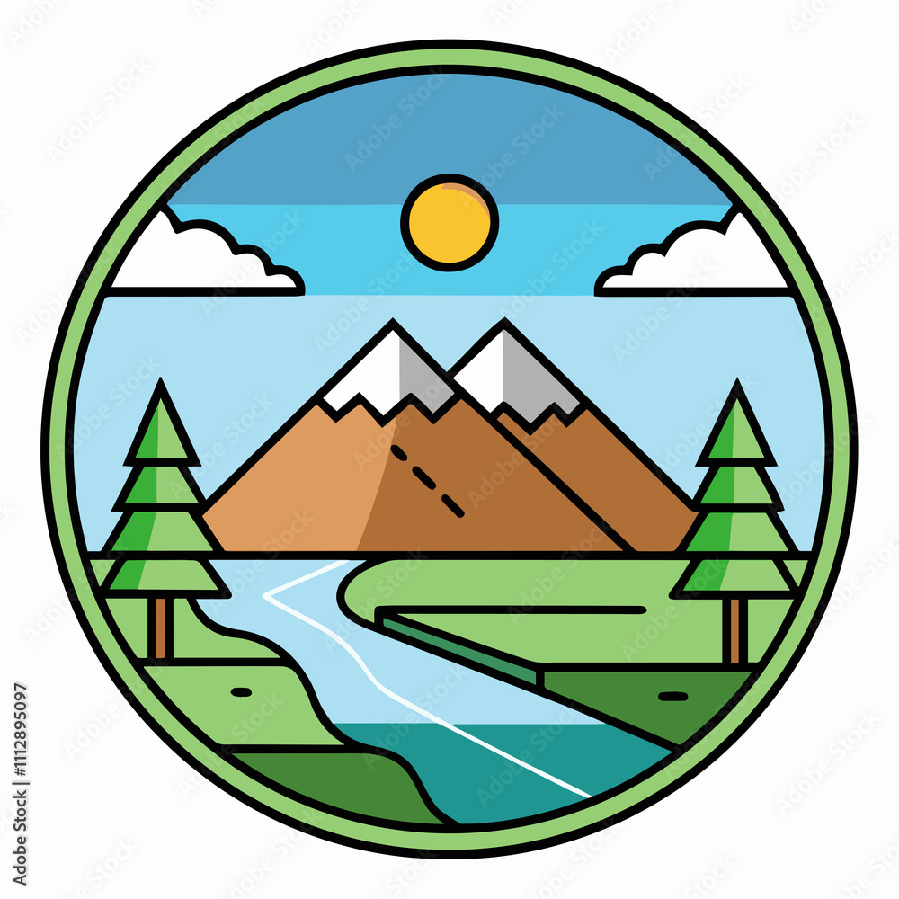 mountain landscape illustration mountain landscape illustration