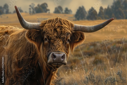 Brown cow isolated