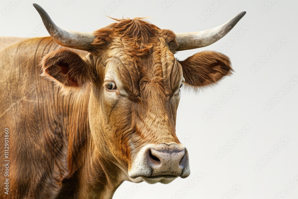 Brown cow isolated Brown cow isolated