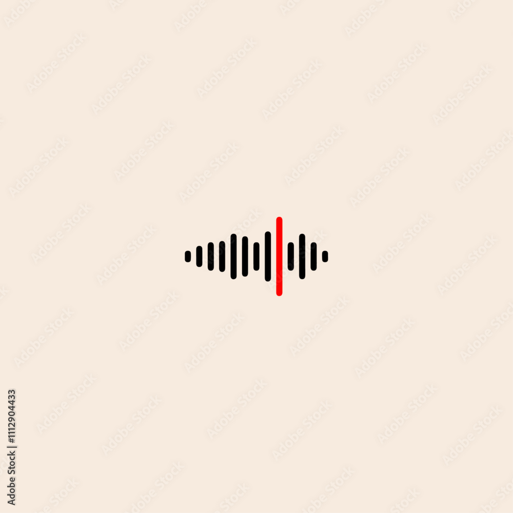 Sound wave icon flat Vector design. Sound wave icon flat Vector design.