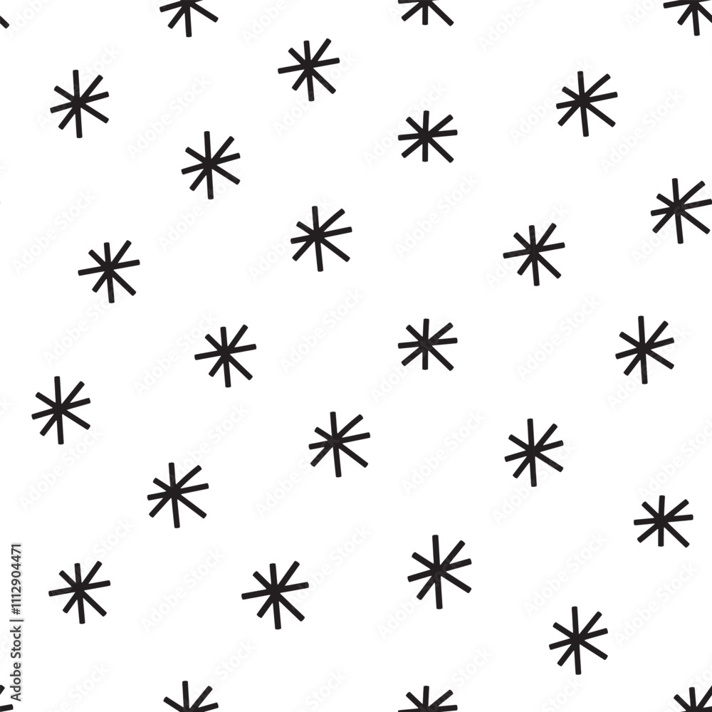 Hand drawn Christmas seamless pattern with decorative Christmas snowflakes. Doodle Christmas illustration on white background. Hand drawn Christmas seamless pattern with decorative Christmas snowflakes. Doodle Christmas illustration on white background.