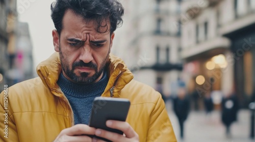 Frustrated individual clutching a smartphone, reflecting on the challenges of modern technology and communication.