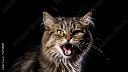 A Majestic Maine Coon Cat with a Fierce Expression
