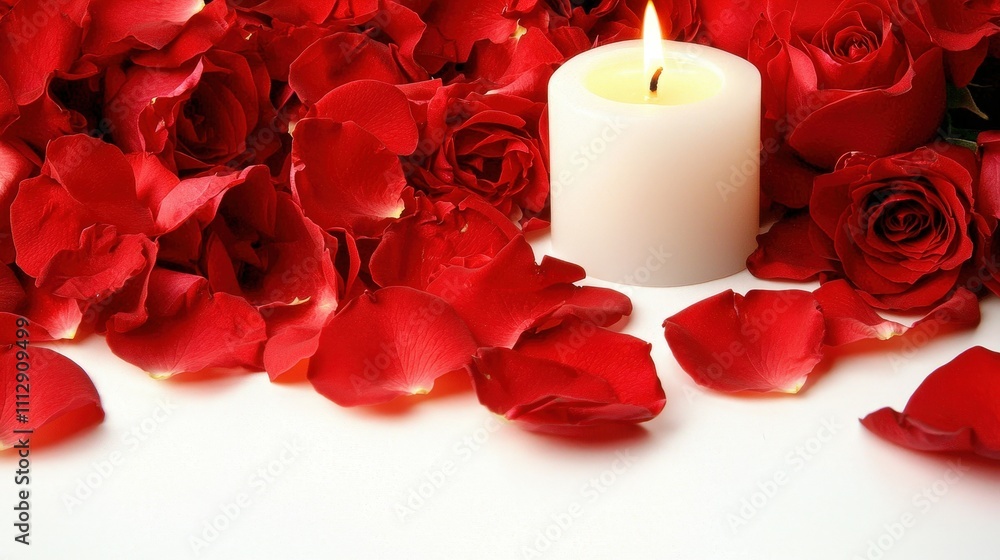 Romantic valentine's gift of heart-shaped roses and candlelight for love in cozy setting Romantic valentine's gift of heart-shaped roses and candlelight for love in cozy setting