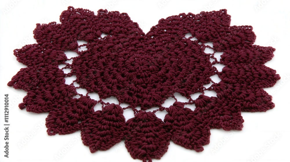 Romantic valentine gift heart-shaped roses crochet art in a cozy home setting for love celebrations Romantic valentine gift heart-shaped roses crochet art in a cozy home setting for love celebrations