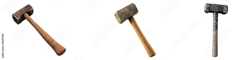 Construction sledgehammer isolated on transparent background, Set of Construction sledgehammer isolated on transparent background, Set of