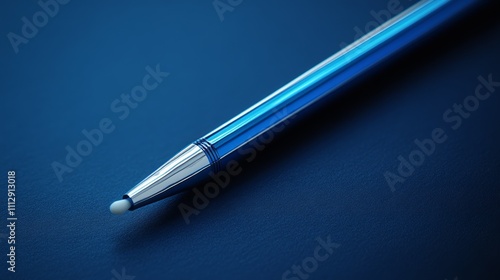 Wallpaper Mural Close-up of a blue pen with a white tip on a dark blue surface. Torontodigital.ca