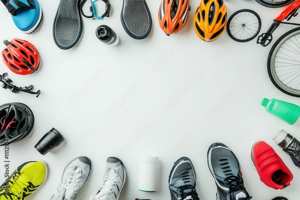 Cycling gear for racing / Sport cycling racing accessories set Cycling gear for racing / Sport cycling racing accessories set