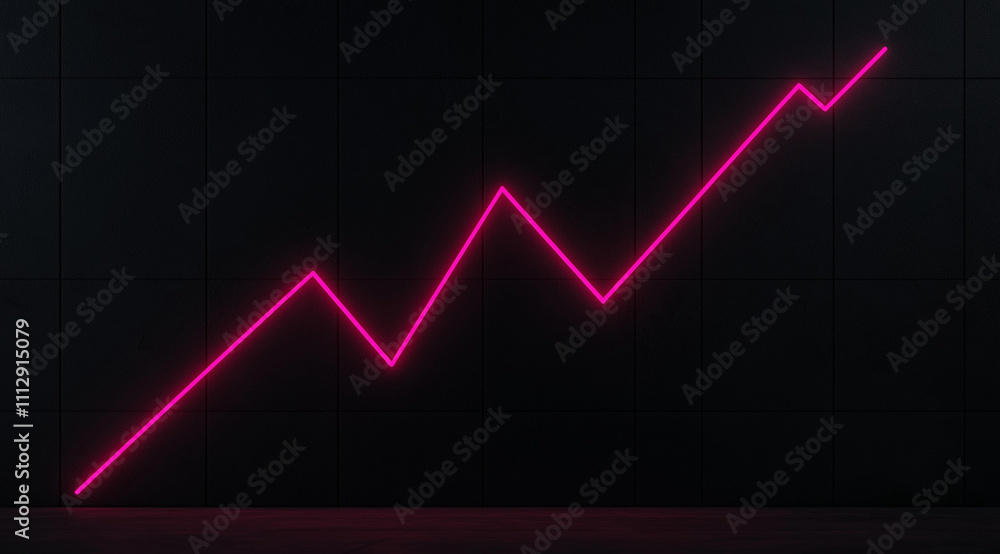 Luxury Goods Market Trends Graph on Charcoal Background Luxury Goods Market Trends Graph on Charcoal Background