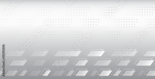 Wide Halftone Texture On grey Background. Modern Dotted, squares Futuristic Background. Technology Cover vector illustration. esp 10